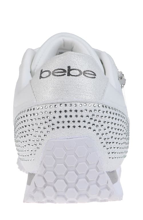 Bebe Embellished Varsity Low Top Sneaker