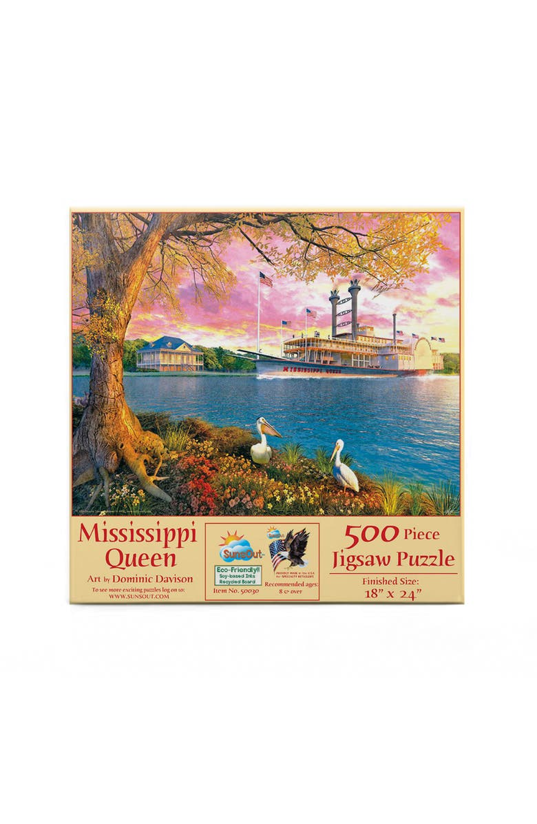 Sunsout Mississippi Queen 500 piece Jigsaw Puzzle for Adults, Alternate, color, Multicolor
