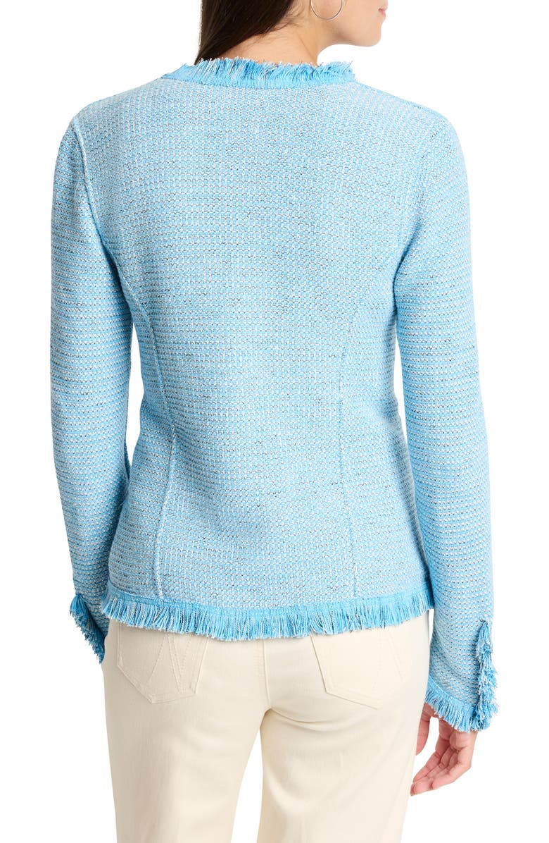 NIC+ZOE Fringe Mix Knit Jacket, Alternate, color, 