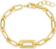 Sterling Forever Annabeth Mixed Chain Link Bracelet