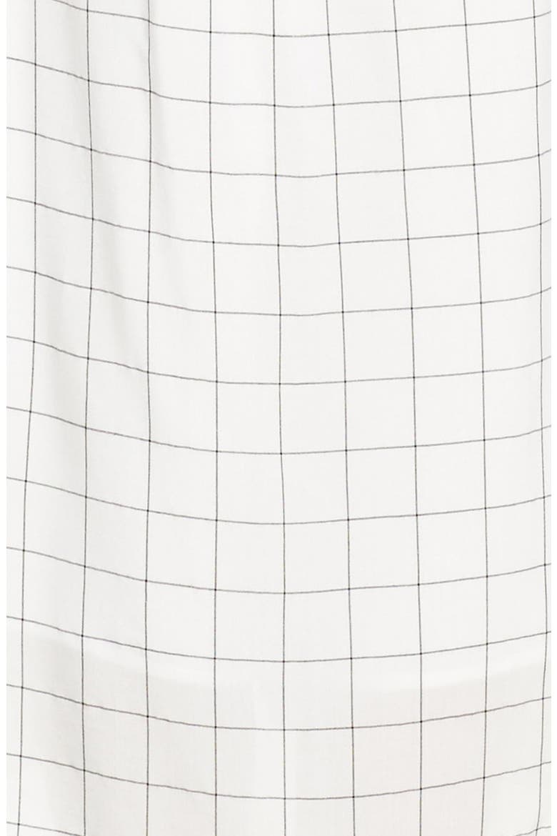 Off the Shoulder Shirtdress, Alternate, color, IVORY CHECKER