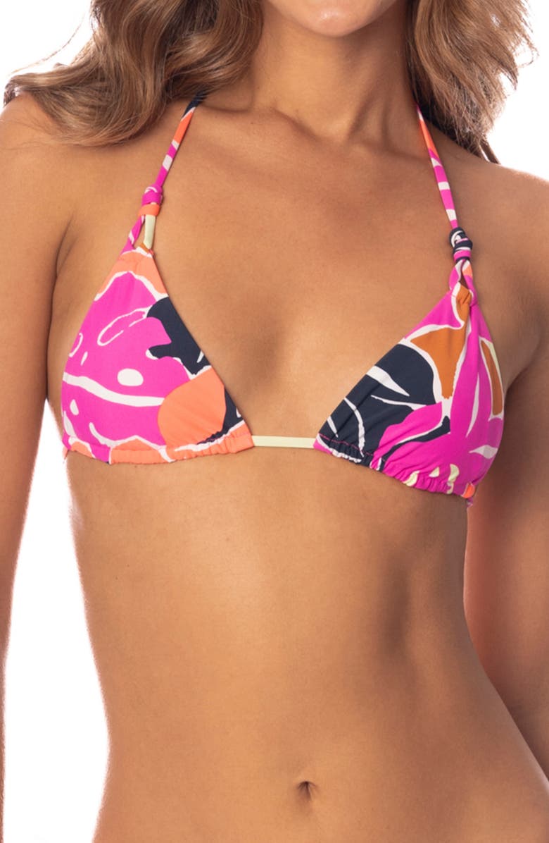 Maaji Jungle Reef Nyla Reversible Triangle Bikini Top, Main, color,