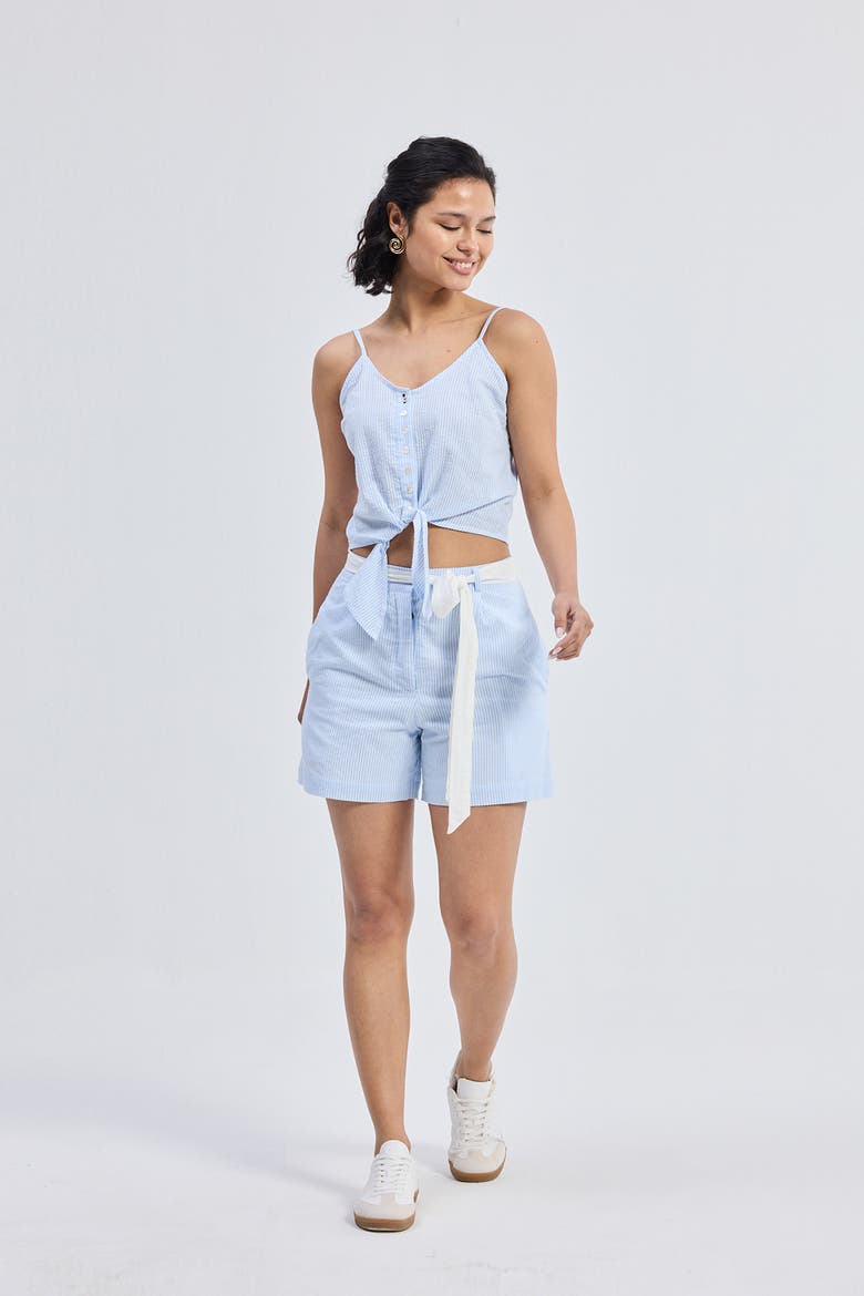 Regular Fit Shorts in Stripes, Alternate, color, Linear Rhythm