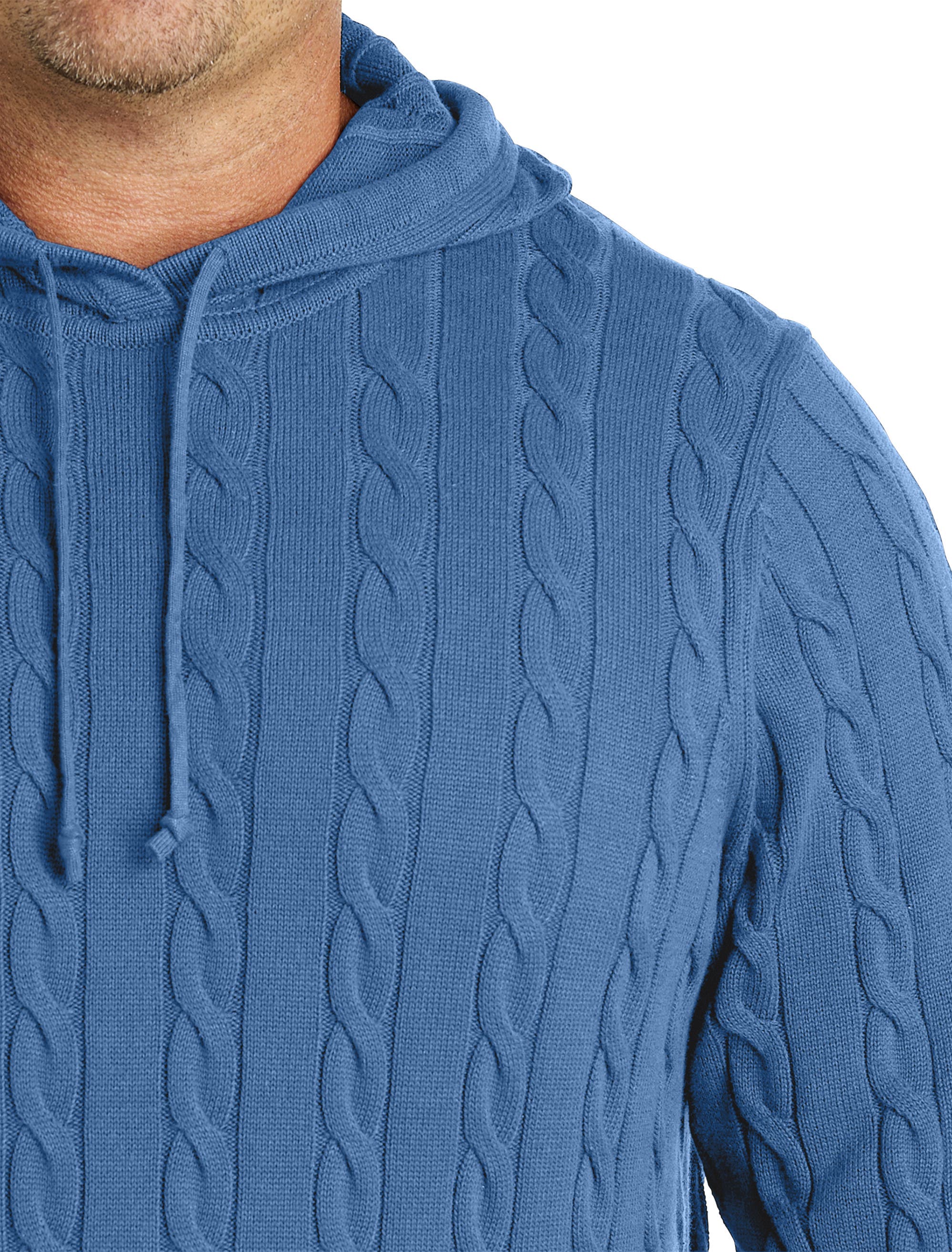 Big & Tall Cable Knit Hoodie - image 2