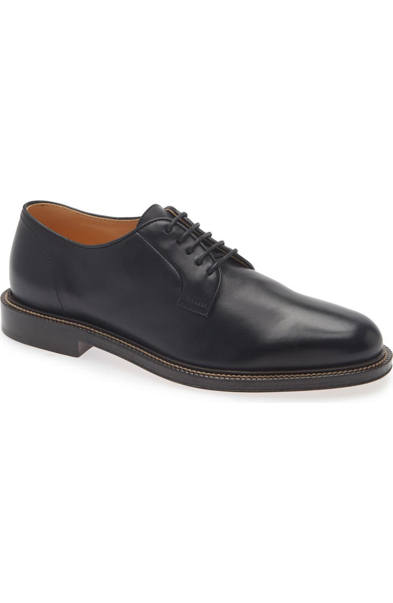 Brunello Cucinelli Leather Derby, Main, color, C101 Black