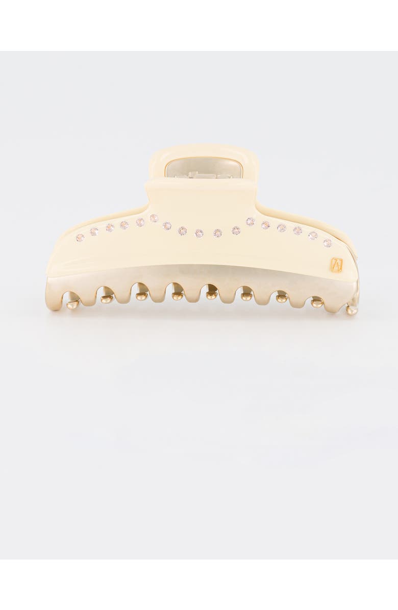Alexandre de Paris Vendome Large Crystal Hair Claw Clip, Main, color, Ivory