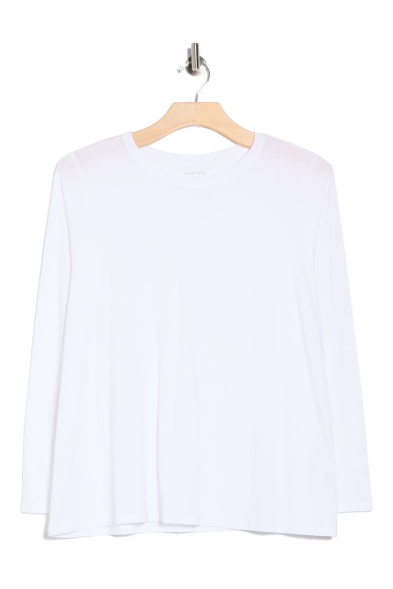 Long Sleeve Organic Cotton T-Shirt, Alternate, color, WHITE