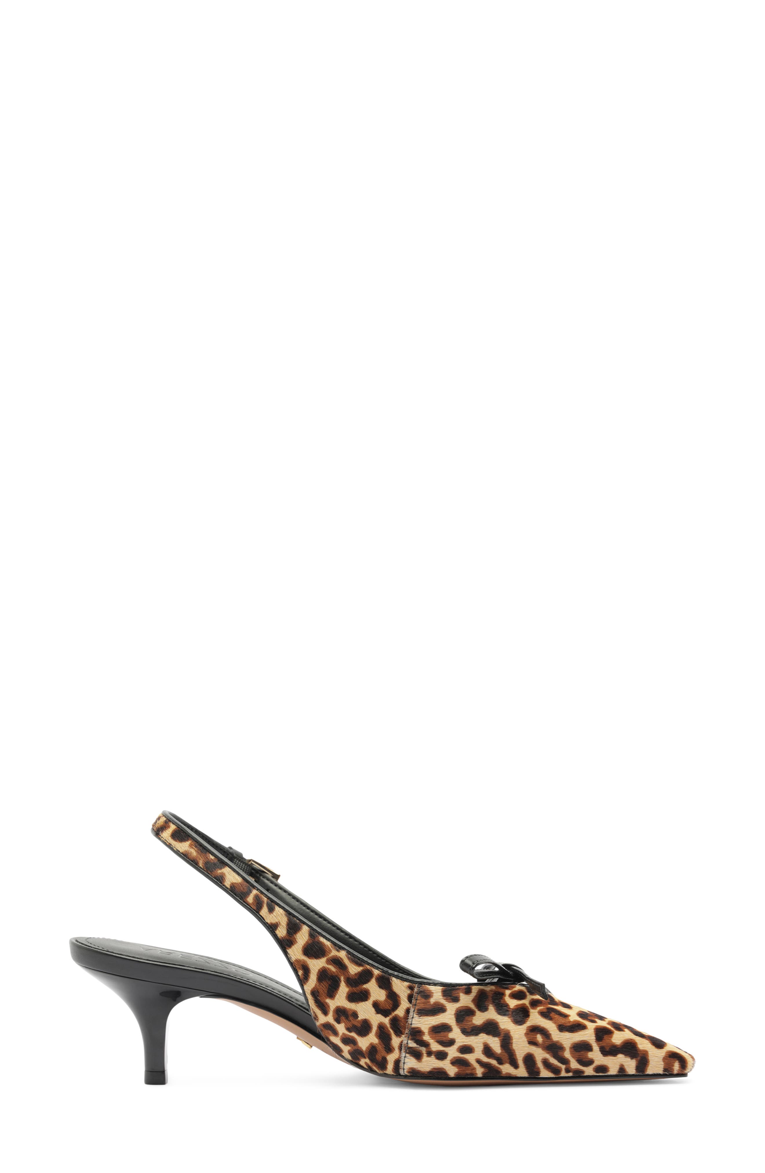 Bowie Slingback Pointed Toe Pump, Alternate, color, LEOPARD