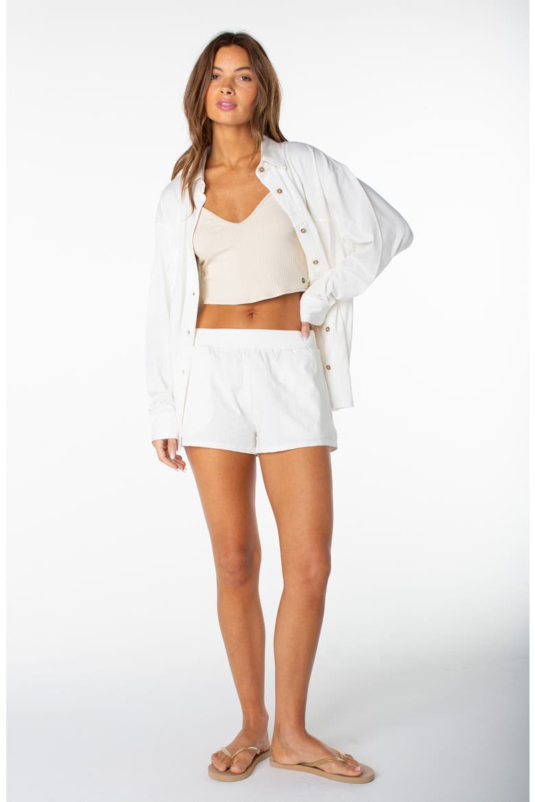 Summer Fling Cotton Jersey Shorts, Alternate, color, CLOUD DANCER