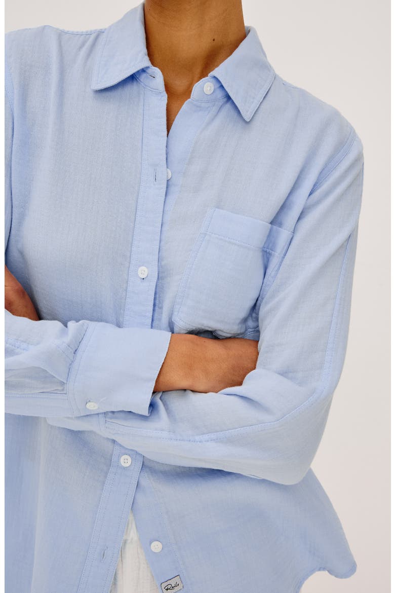 Freeman Cotton Button-Up Shirt, Alternate, color, BLUEBELL