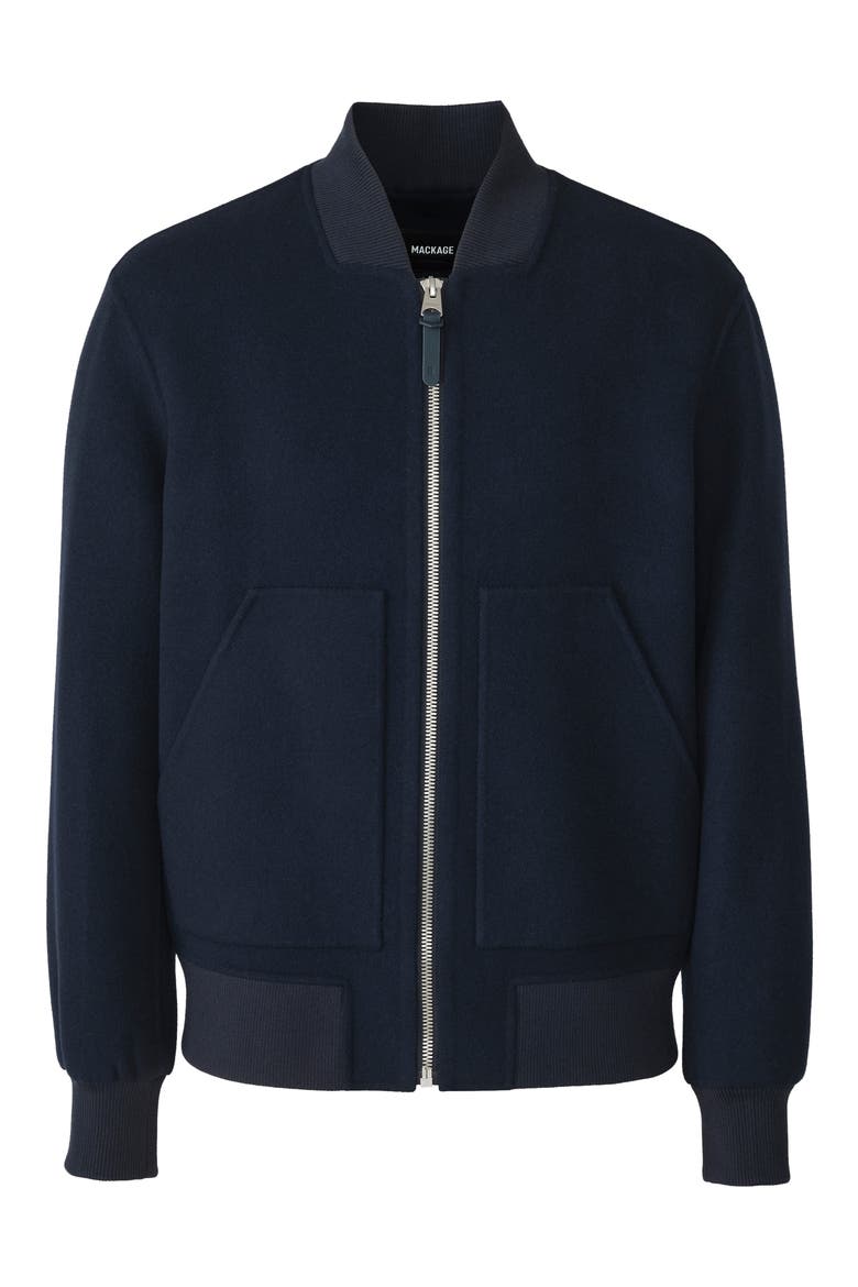 Emilio Wool Bomber Jacket, Alternate, color, MARINE BLUE