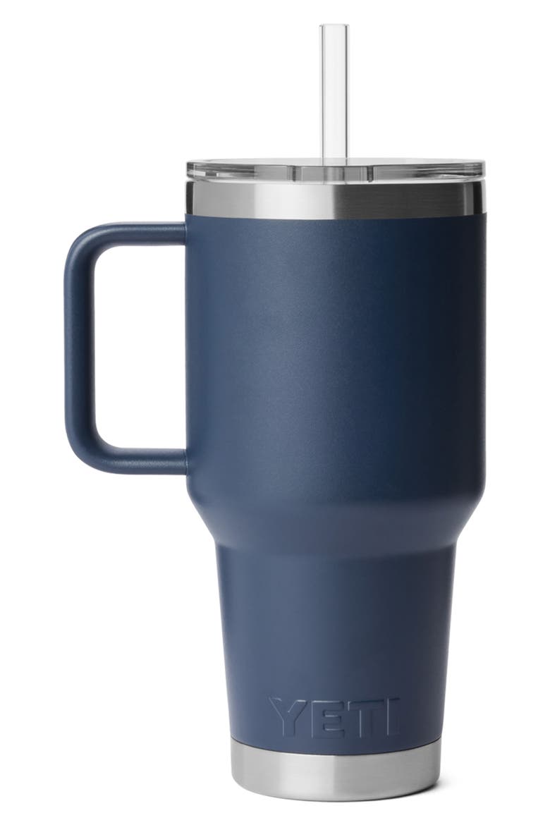 Rambler 35-Ounce Straw Mug, Alternate, color, NAVY