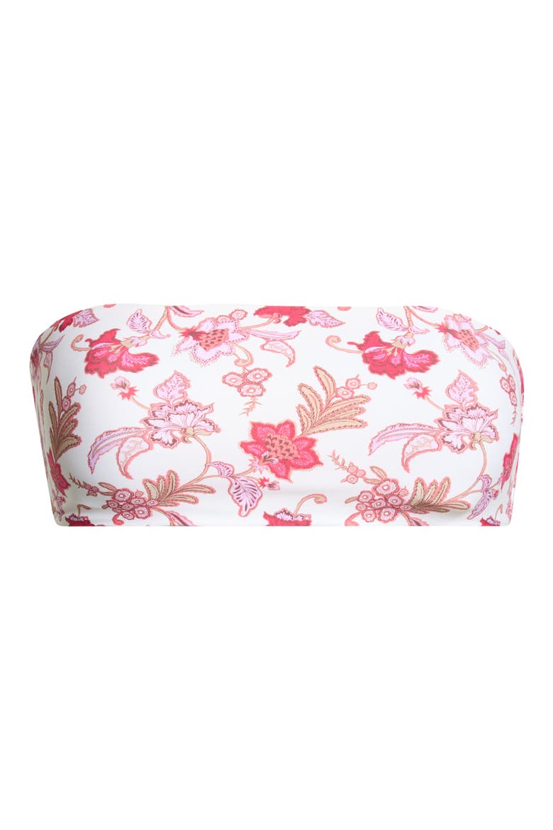Print Bandeau Swim Top, Main, color, ECRU