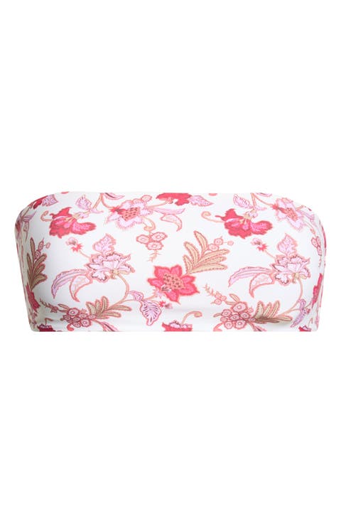 Print Bandeau Swim Top