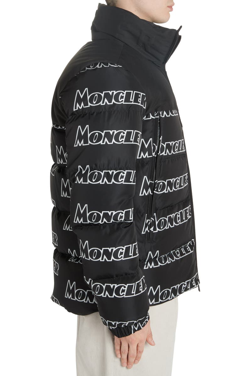 Moncler Faiveley Logo Down Puffer Jacket, Alternate, color,