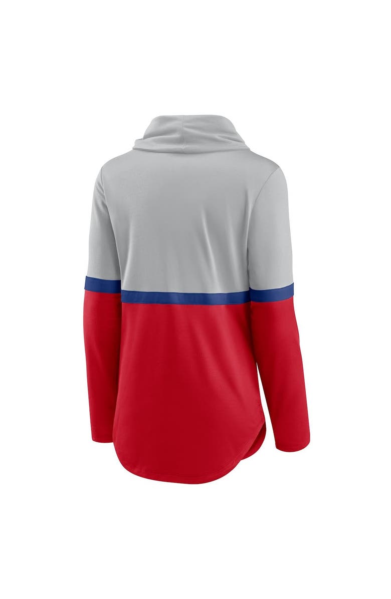 Nike Women's Nike Red/Royal Philadelphia Phillies Club Lettering Fashion Performance Pullover Sweatshirt, Alternate, color,