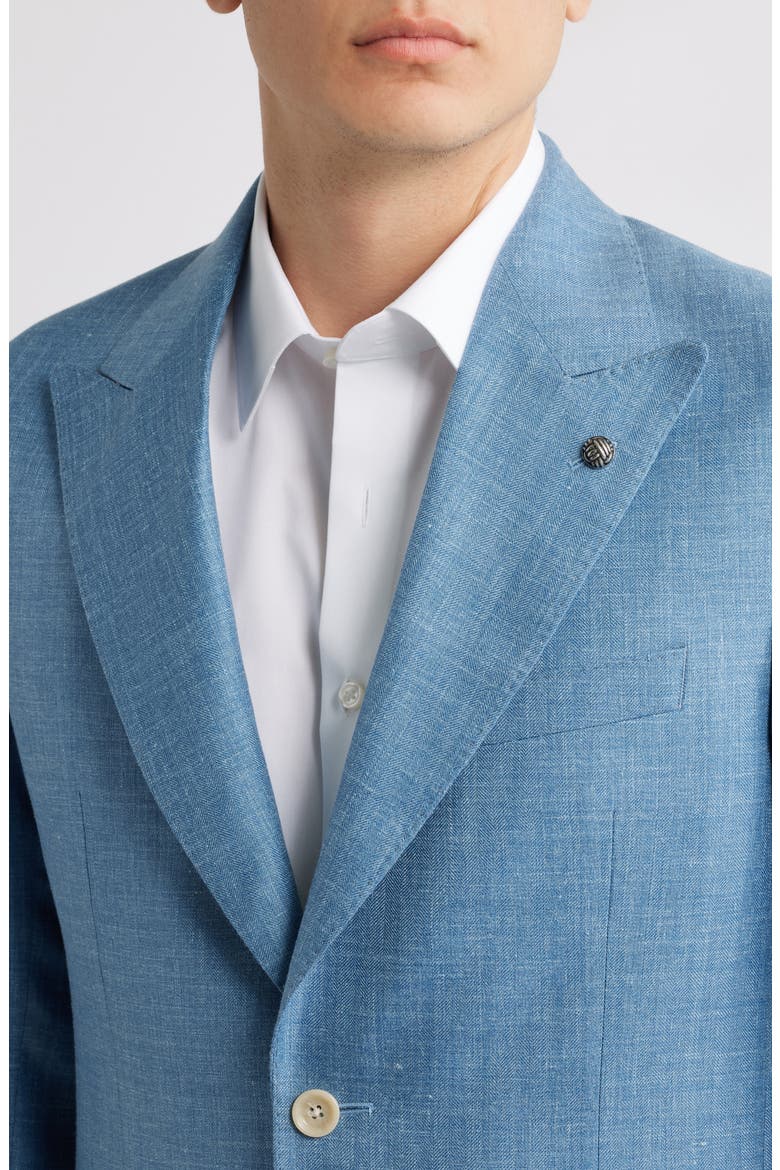 Marcus Peak Lapel Sport Coat, Alternate, color, LIGHT BLUE