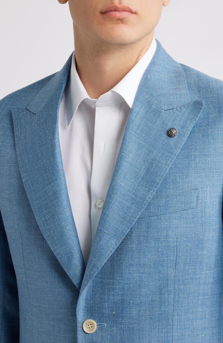 Jack Victor Marcus Peak Lapel Sport Coat, Alternate, color, Light Blue