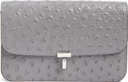 TOTEME T-Lock Ostrich Embossed Leather Crossbody Bag