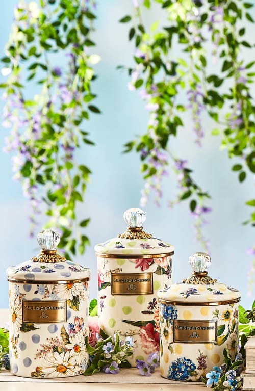 Mackenzie-childs Mackenzie Childs Wildflowers Small Enamel Canister In Multi