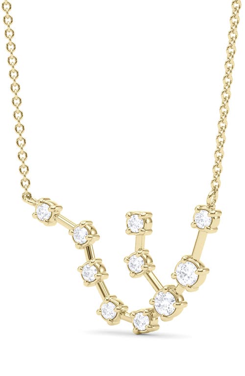 Hautecarat Aquarius Constellation Lab Created Diamond Necklace In 18k Yellow Gold