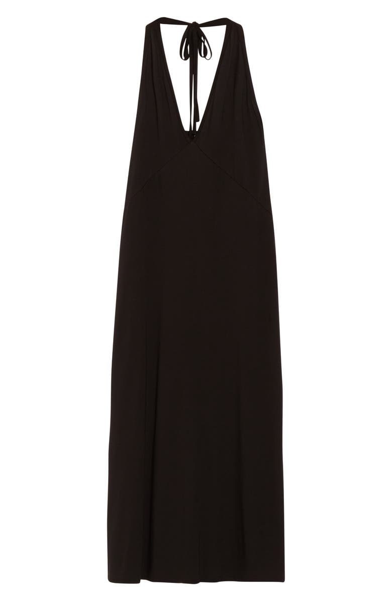 GO COUTURE Plunging V-Neck Maxi Dress, Alternate, color, Black
