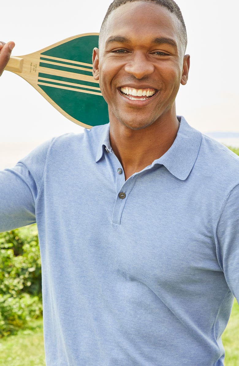 vineyard vines Long Sleeve Sea Island Cotton Polo Shirt, Alternate, color, 