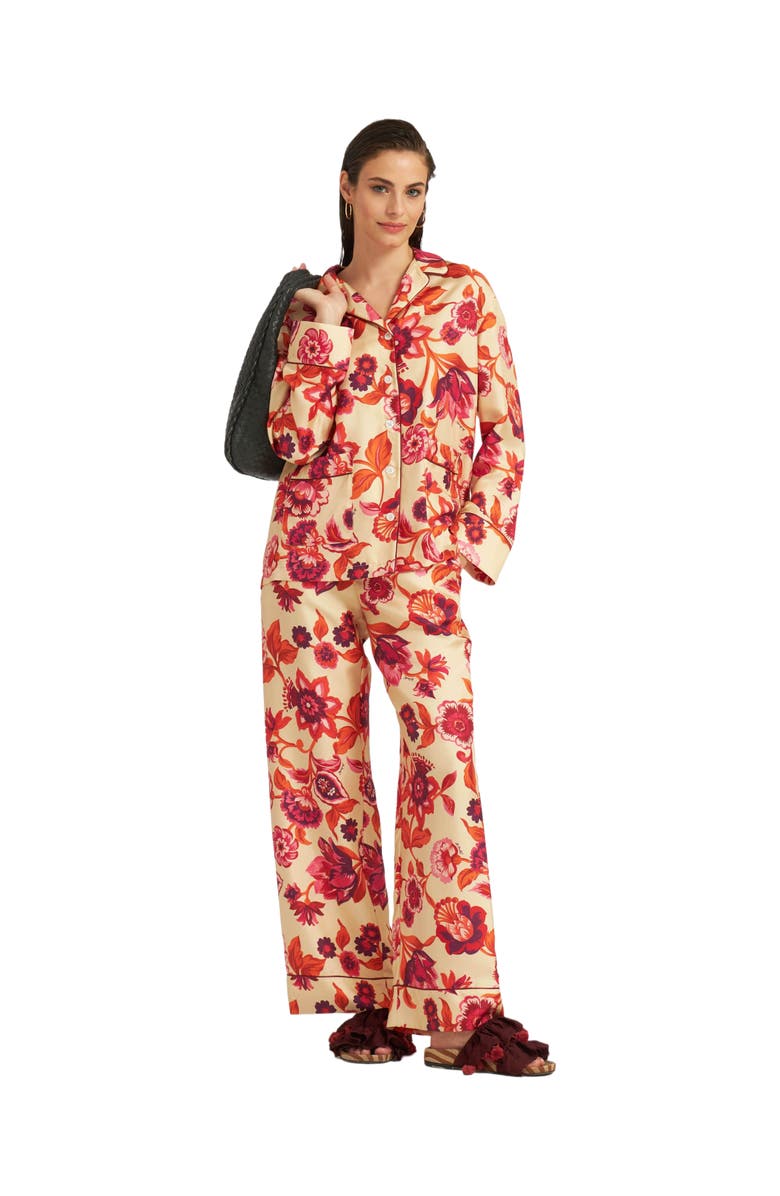 La DoubleJ Pajama Pants Hottie Cream, Main, color, Hottie Cream