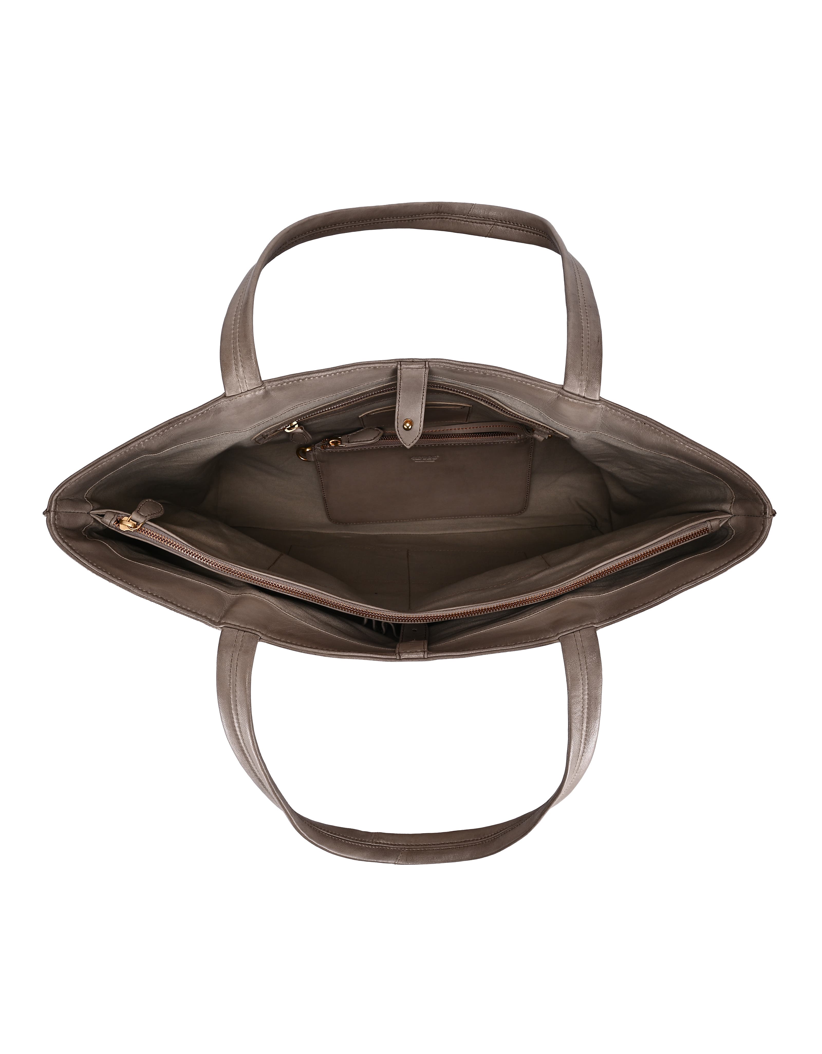 OLD TREND Wishbone Oversized Leather Carryall Tote, Alternate, color, Grey