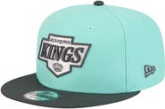 New Era Men's New Era  Turquoise/Charcoal Los Angeles Kings Two-Tone Color Pack 9FIFTY Snapback Hat