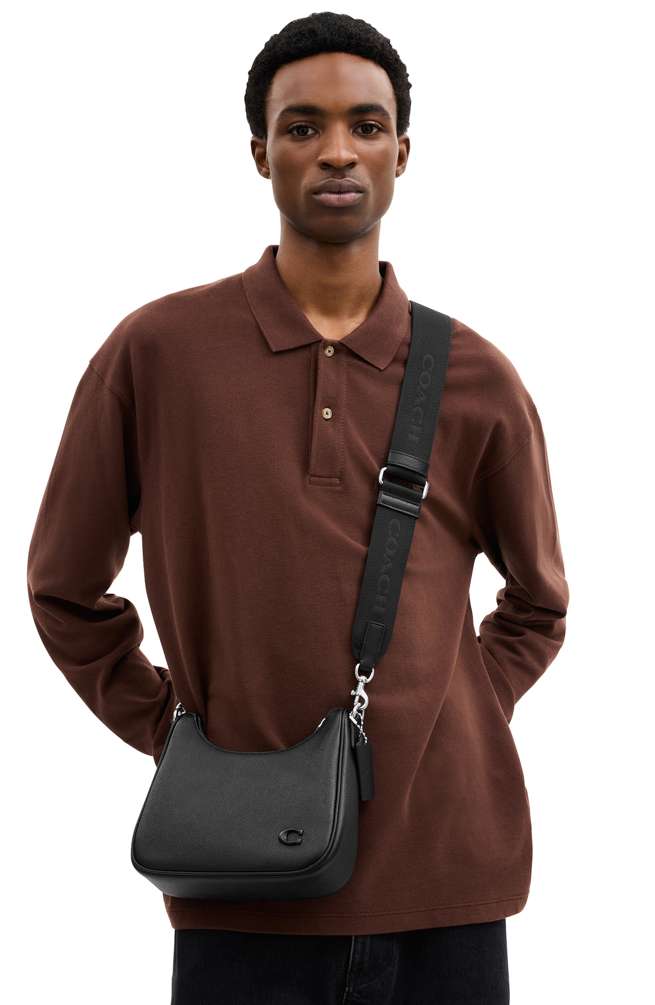 COACH Nolan Leather Hobo Bag, Alternate, color, 