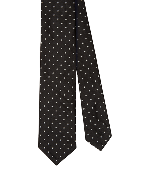 Robert Talbott Newman 7 Fold Sport Jacquard Necktie In Black