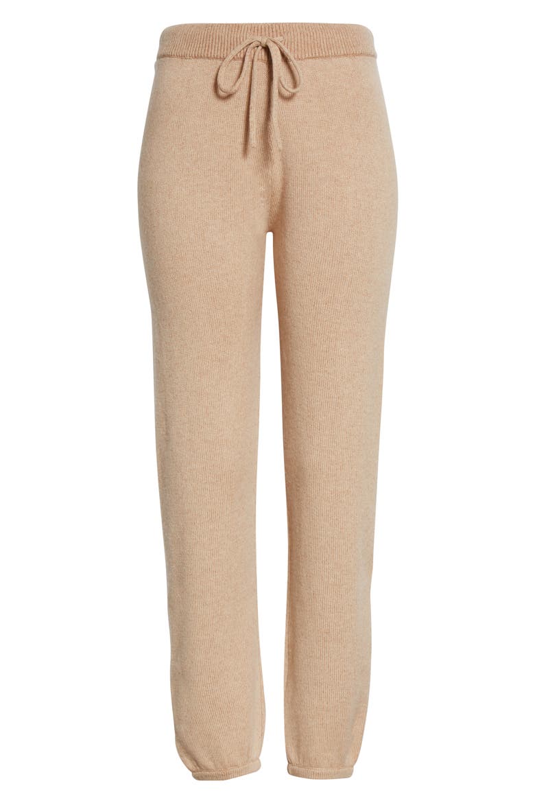 Two-Tone Wool & Cashmere Sweatpants, Alternate, color, CAMEL X ALMOND