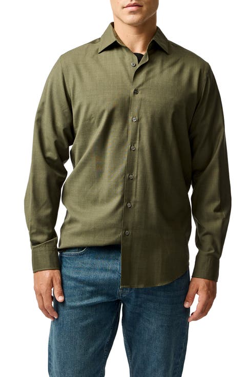 Esk Valley Wool Mélange Button-Up Shirt
