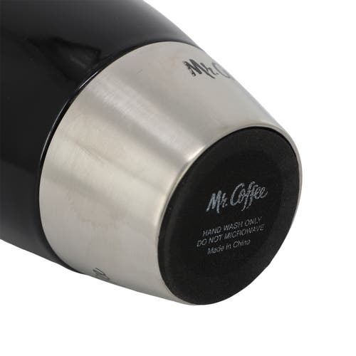 Mr Coffee Mr. Coffee Coupleton 4 Piece 15 Ounce Stoneware Travel Mug Set With Lid In Black