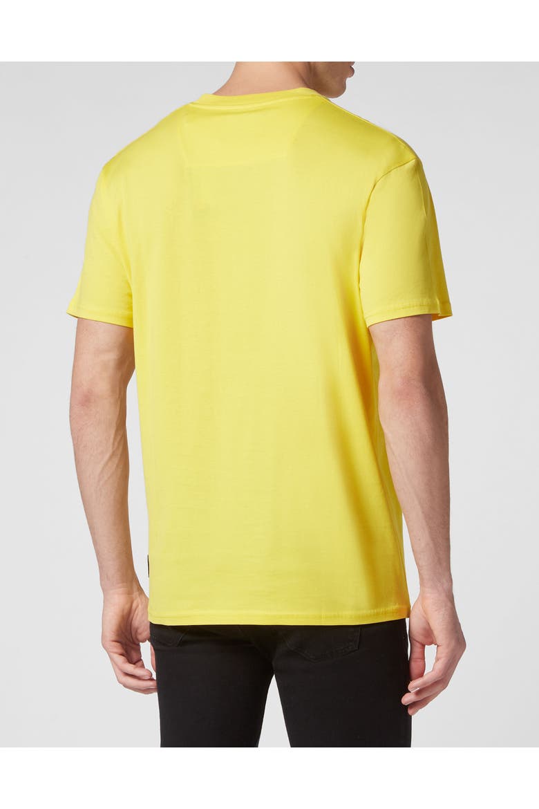 T-Shirt Round Neck Ss Gothic Plein Men, Alternate, color, yellow