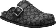 COACH Signature Jacquard Buckle Clog