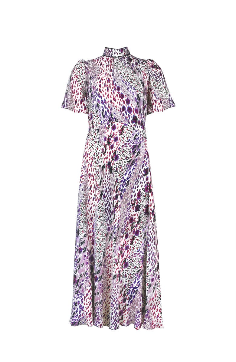 Ro&Zo Elodie Animal High Neck Dress, Alternate, color, 