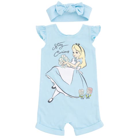 Lilo & Stitch Baby Girls' 2-Piece Sleeveless Romper and Headband Set (Baby)