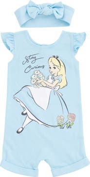 Disney Classics Toddler Girls' 2-Piece Sleeveless Romper and Headband Set