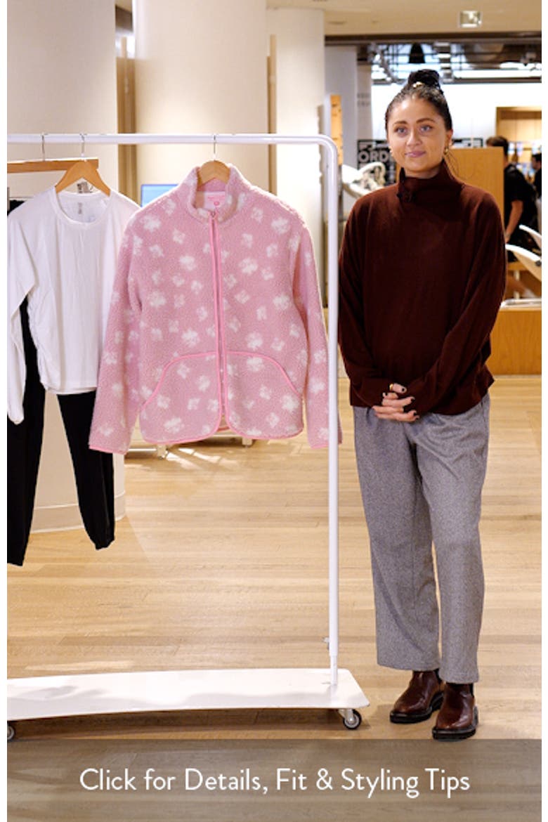 Sienna Ditsy Daisy Front Zip Fleece Jacket video