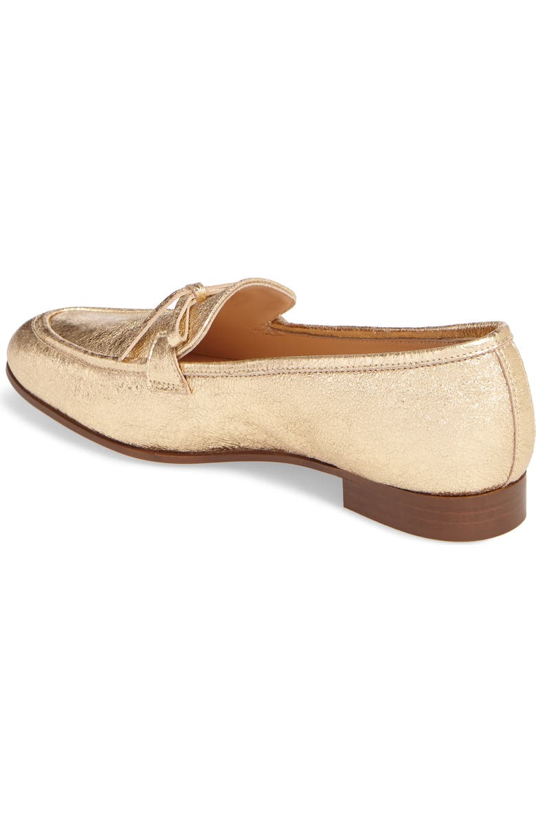 J.Crew J. Crew Metallic Bow Loafer, Alternate, color,
