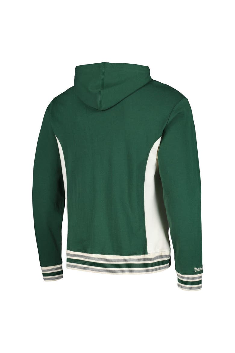 Men's Mitchell & Ness Green Michigan State Spartans Team Legacy French Terry Pullover Hoodie, Alternate, color, Green