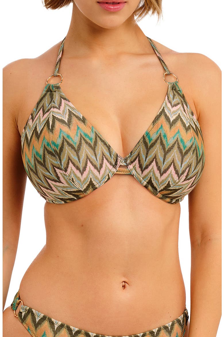 Arizona Wave Underwire Halter Bikini Top, Main, color, VISTA