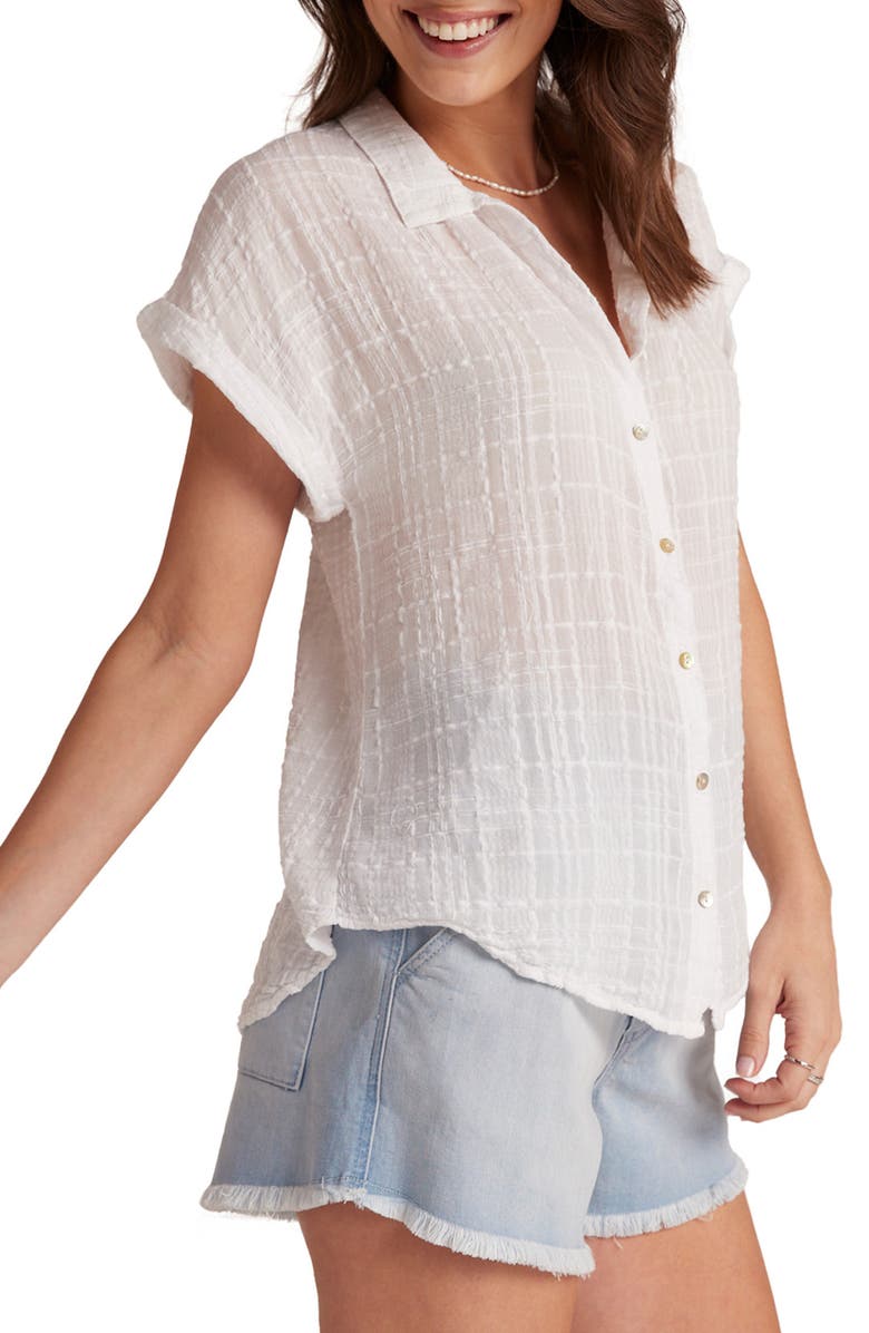 Bella Dahl Cap Sleeve Button-Up Top, Alternate, color, 