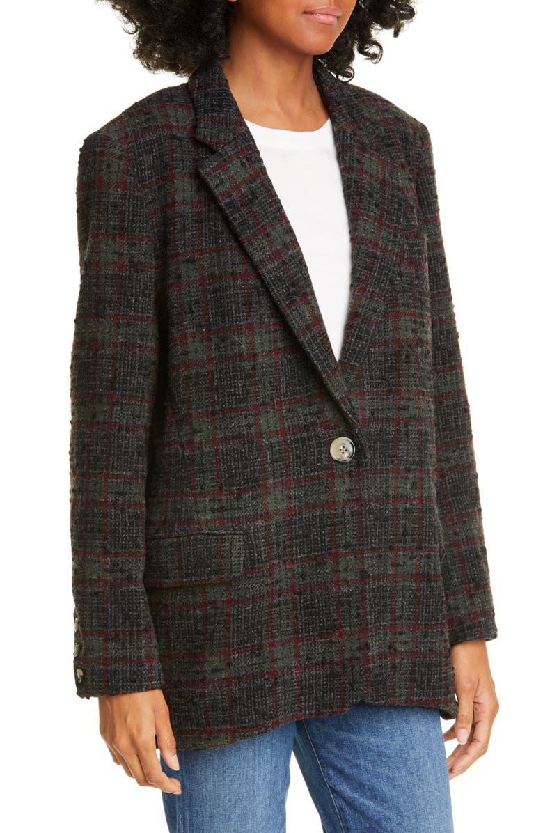 Isabel Marant Étoile Korix Wool Blend Jacket, Alternate, color, 