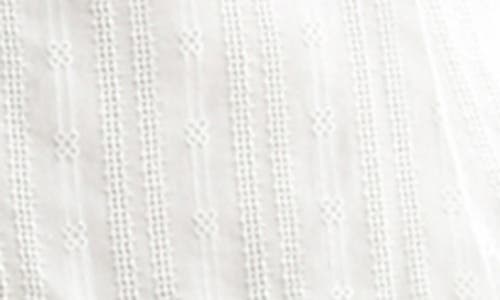 Lush Collar Detail Eyelet Minidress In White