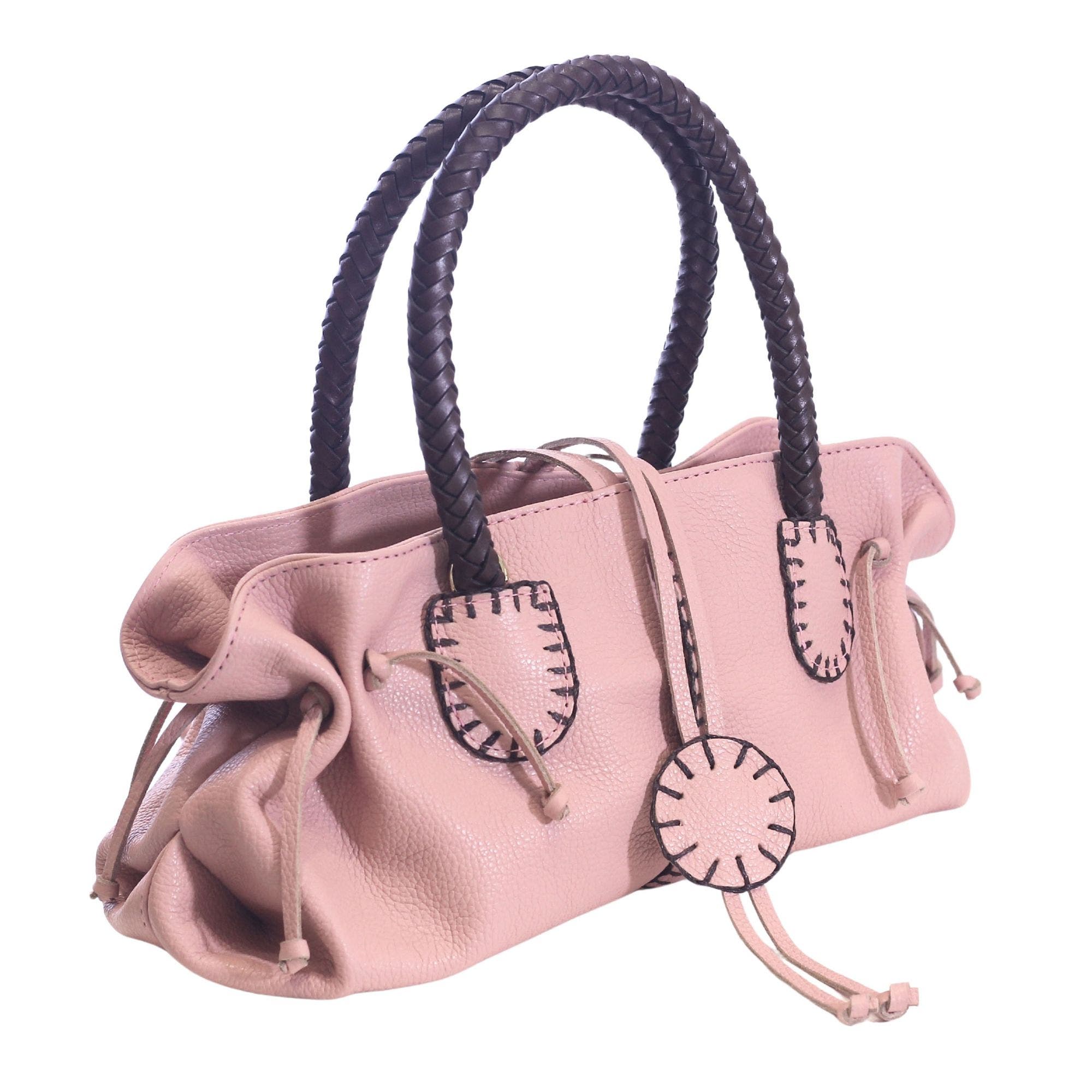 Mini Satchel Leather Bag, Alternate, color, Dusty Rose