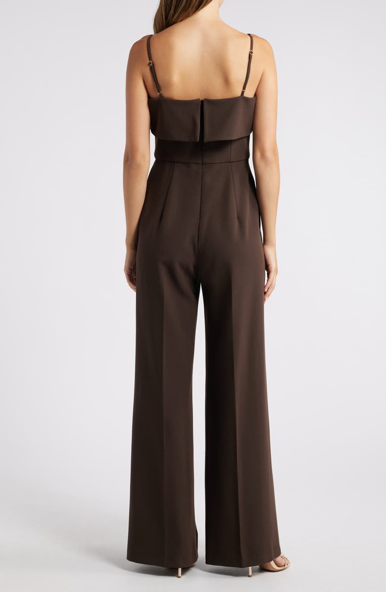 Black Halo Kaivon Folded Neck Sleeveless Jumpsuit, Alternate, color, 
