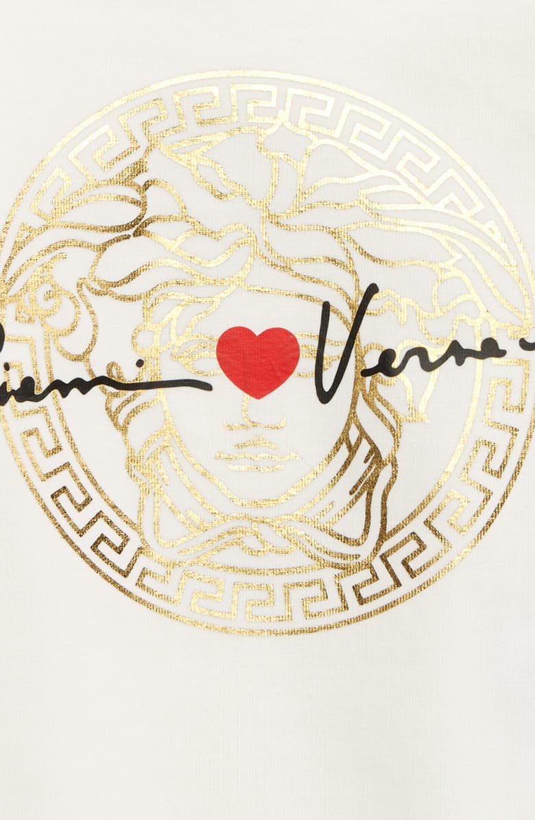 Versace GV Signature Medusa Logo Bodysuit, Alternate, color,